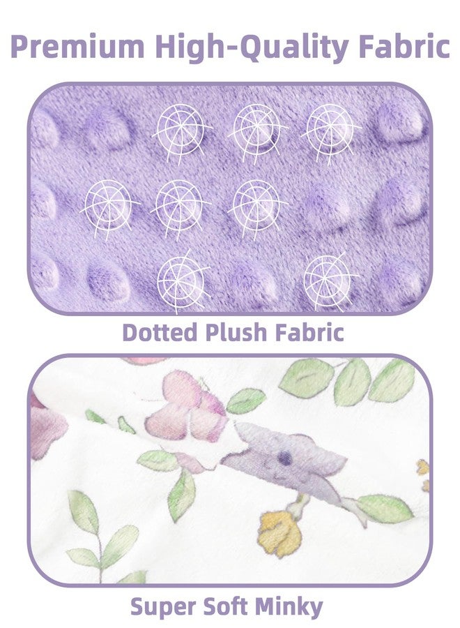 SWESEN Seat Cover Compatible with Bumbo and Nuby Seat, Ultra Soft Minky Bumbo Floor Seat Cover, Removable Cover for Baby Seat, Easy to Install & Remove, Seat Not Included (Purple Floral) - Image 3